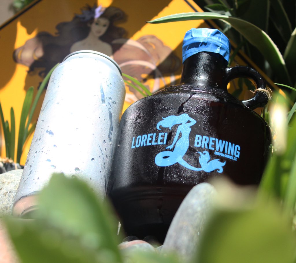 LoreleiBrewing's tweet photo. We’re all sweatin’ today. Crowlers and Growlers ready to cool you off🍻

Order at the link in our bio or over the phone 3614451084! 
•
•
•
#cheers #curbside #explore #corpuschristi #craftbeer https://t.co/vHIwuViKs7