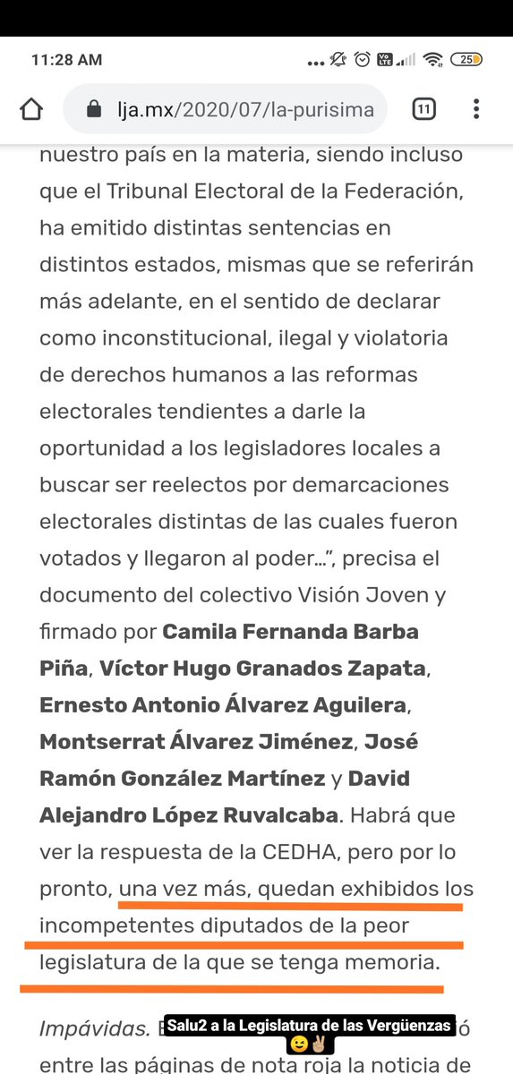 ElvisNoPresley0's tweet photo. Les comparto que hoy @VisionJoven4 también amanecimos en La Purísima Grilla de @SomosLJA con nuestro tema de la #ReeleccionInconstitucionalAgs saludos a los miembros de la Legislatura de las Vergüenzas ✌🏼 https://t.co/ER24rAvK0h