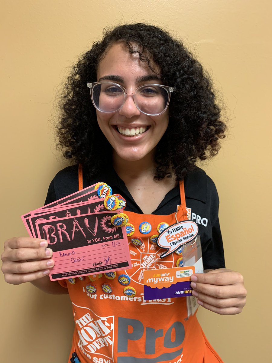 HDLance's tweet photo. Wow! New Pro cashier Karina at 8418 Four Points with 7 credits her first full week as Pro Cashier! You rock! @tgtguerrero12 @ericbernal01 @josh_mayou https://t.co/EST5RHjpcg