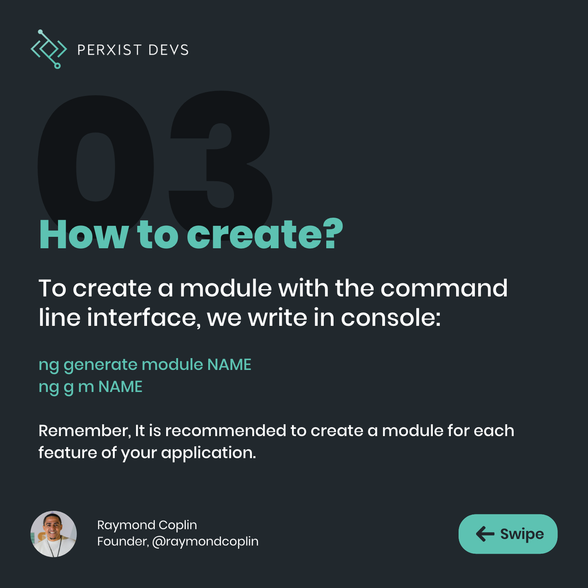 Pro Tips: #Angular Modules [1/2]

Angular is recognized in the enterprise world for its great robustness and for its ease of making maintainable and scalable applications over time.

These strengths are mainly due to the Angular Module System.

#angular
#perxist