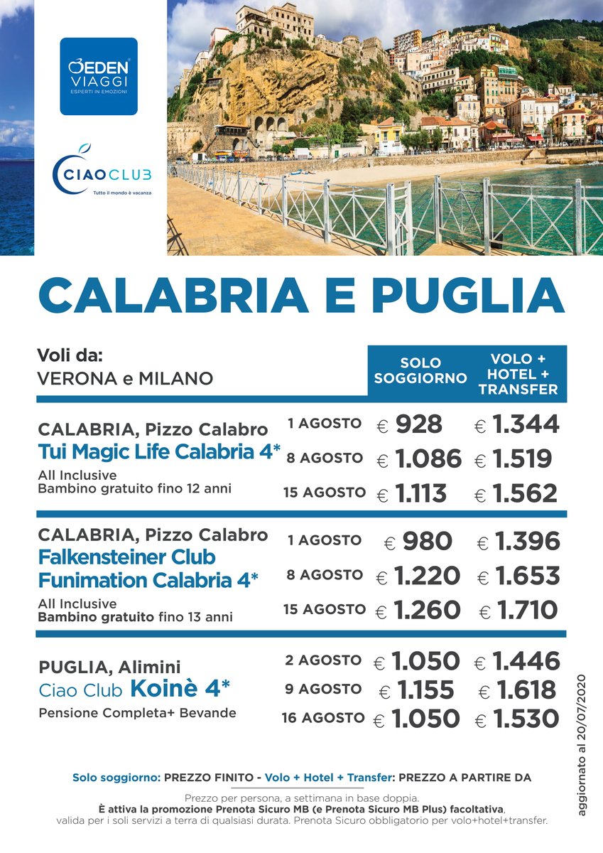 TrebbiaViaggi's tweet photo. Italia Mare firmato Eden Viaggi https://t.co/wlWb0d6a8j