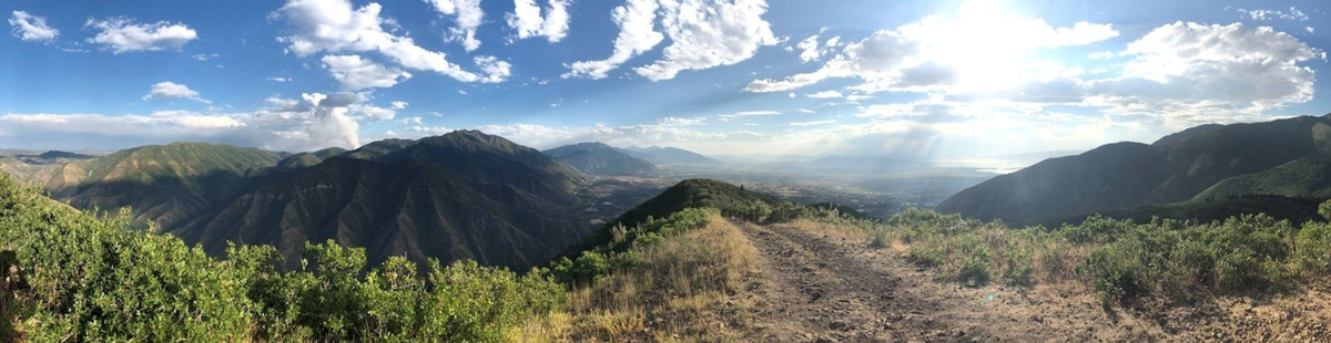 UUtah's tweet photo. Check out the pano from the Powerhouse Overlook trail.

Check out this and four other hikes you may not have heard of in @UofUCampusRec's list of 5️⃣ Hidden Trail Gems to Socially Distance: https://t.co/v5iqtwHyAW https://t.co/8YV9uhmfmY