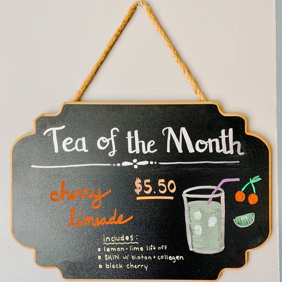 thrivevalpo's tweet photo. cherry limeade tea... yes please 🍒 still a couple weeks left to try july’s tea of the month! https://t.co/cz7nxs5upL