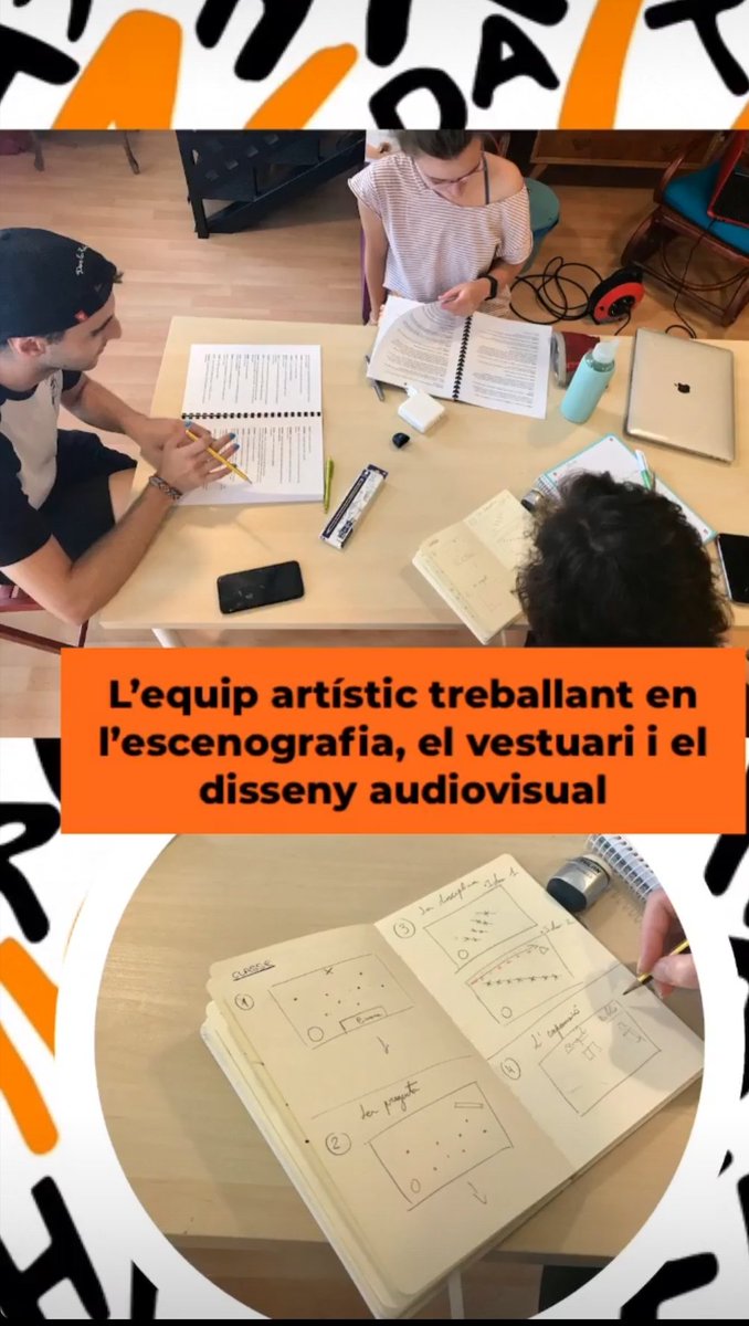 JoveCompanyia's tweet photo. Avui, segona setmana... Hem començat amb pluja d'idees
#teatrejove
#jovesprofessionals
#artdesigne
#escenografia 
#vestuari https://t.co/4nFADjjaLU
