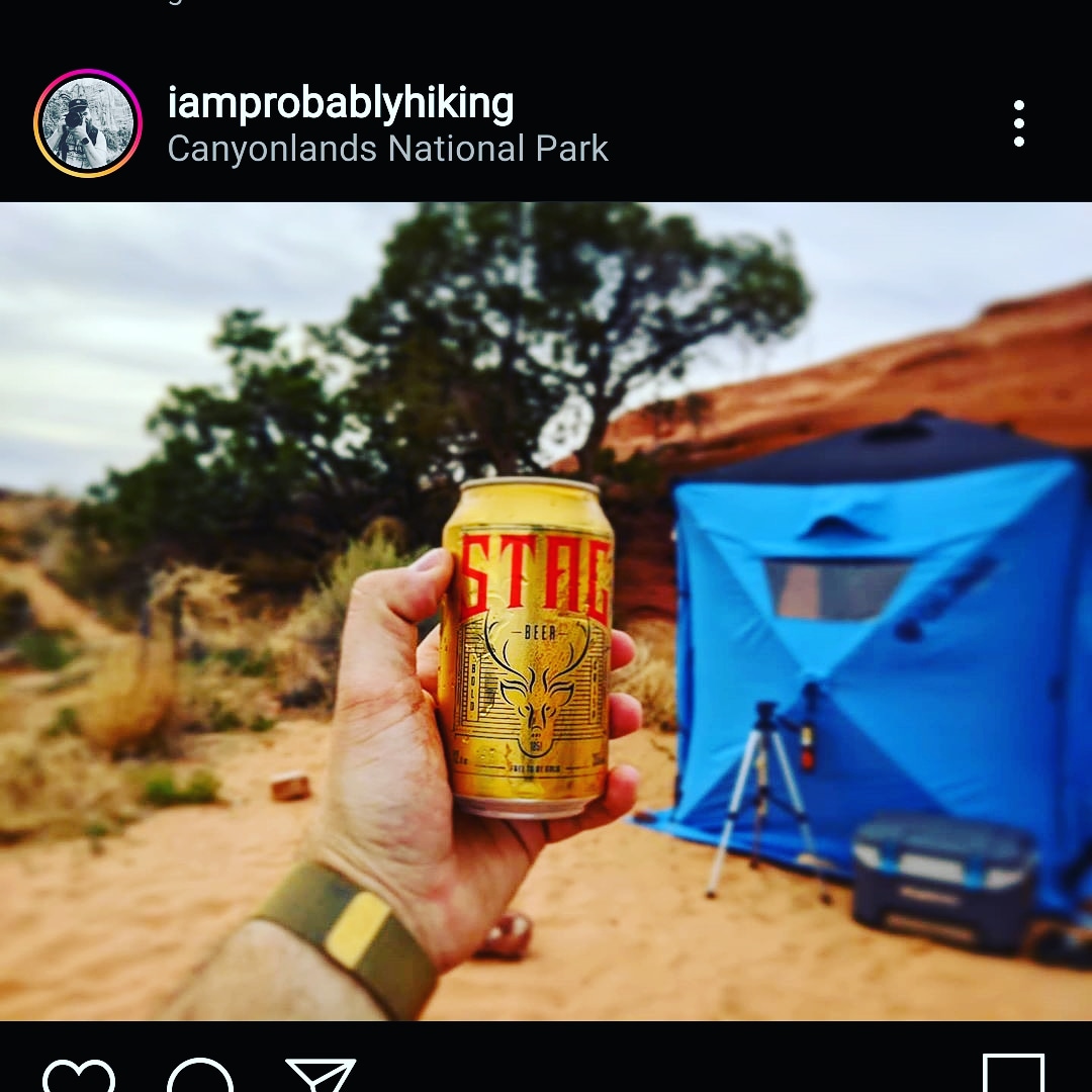 Another great customer image, is there anything better than a beer a Qube and the great outdoors..