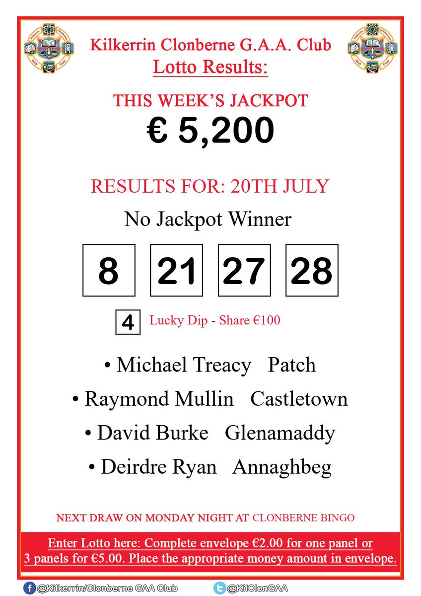 Tonight's lotto results