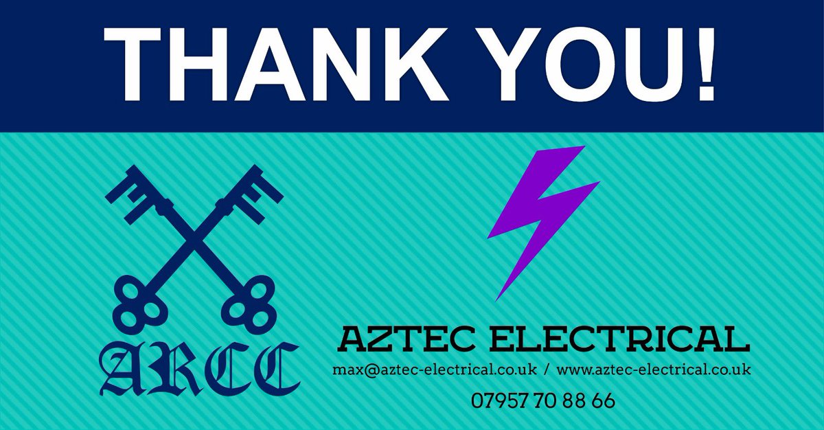 astonrowant_cc's tweet photo. 🚨MONDAY SHOUTOUT🚨

Great to be back out on the park last weekend, but we couldn’t have got through these strange times without the help of @Aztec_Elec!

If you need any electrical work done, from small electrical needs to large commercial tasks, get in touch with these guys! https://t.co/eTa3yyS96P