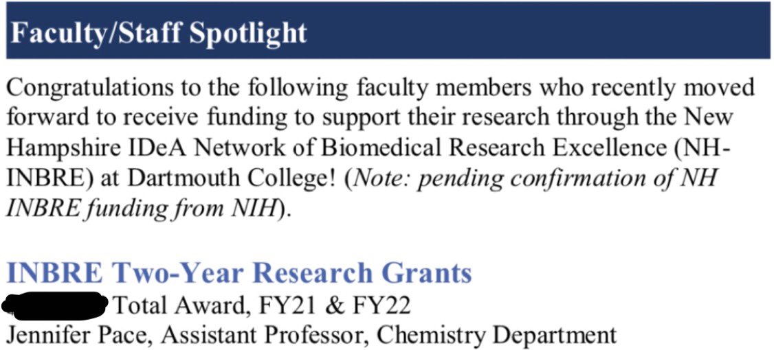 Pace_Chem's tweet photo. Finally got the official word - I am so proud and excited to share this news!

INBRE student ➡️ INBRE funded https://t.co/fCw5TiWxRW