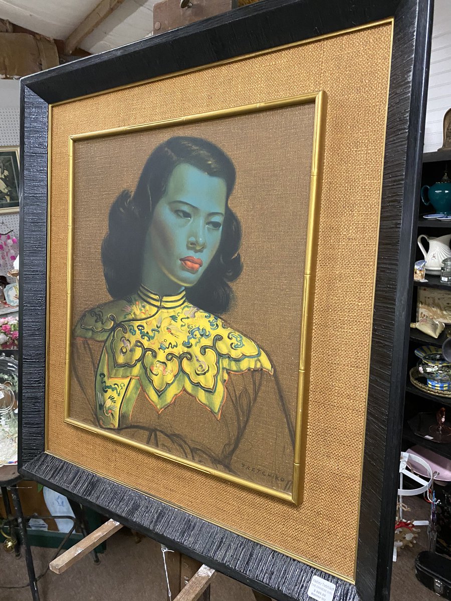 krustykramer's tweet photo. @TracyMartin01 came across your article from 2013 on Tretchikoff prints. What would you say a n excelllwnt lithograph with a hessian border should sell for these days? Thanks! https://t.co/jZ609QlW0y