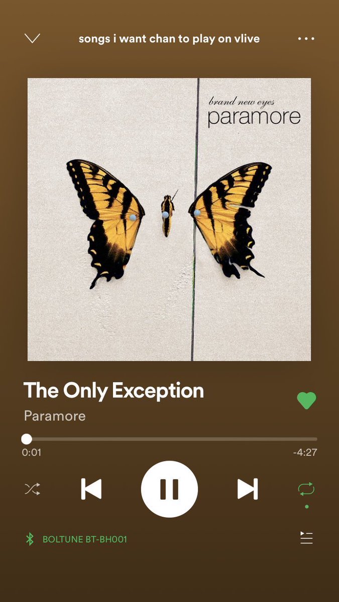 The Only Exception by Paramore•paramore again because icons•this song is so sad and sweet at the same time •him singing this??? i’d sob
