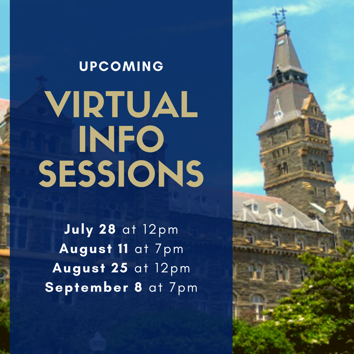 Want to learn more about applying to GUSOM? Join us for one of our upcoming information sessions via Zoom! Registration required - see #LinkInBio