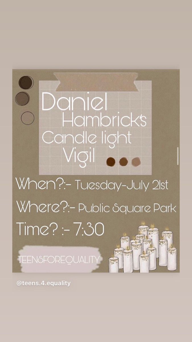 Vigil tomorrow evening here in Nashville, organized by @teens_4equality. Some background on Daniel Hambrick’s murder by MNPD in 2018: thevoicenashville.com/news-politics/…