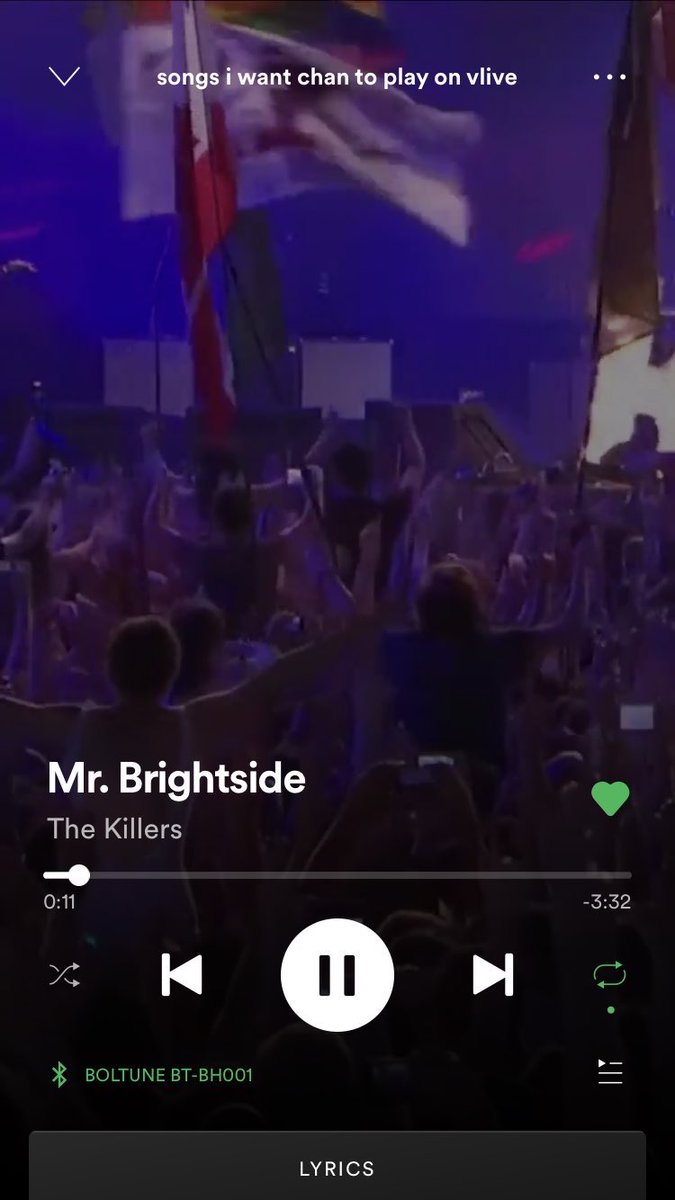 Mr. Brightside by The Killers•ID CRY HOLY SHIT•HIM SINGING THIS I-•gets the white people (me) hyped pt. 2