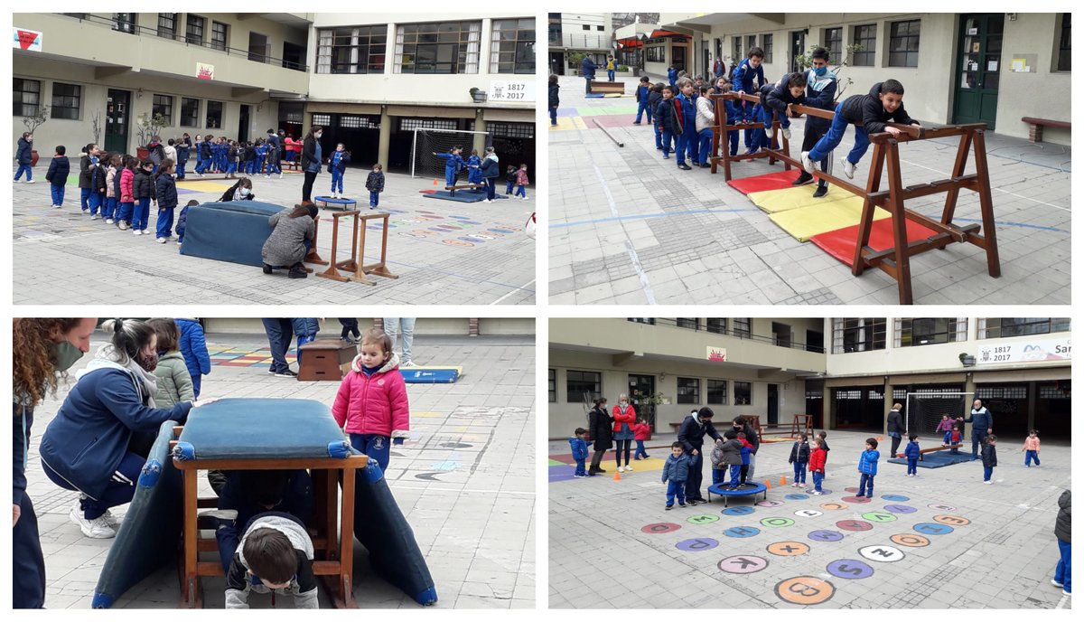 Con motivo del receso de vacaciones, Inicial con docentes de educación física, compartieron  juegos en el recreo, en distintos espacios y experiencias favoreciendo la construcción del esquema corporal.

Propiciamos el hacer consciente lo vivido, desarrollando actitudes y valores.