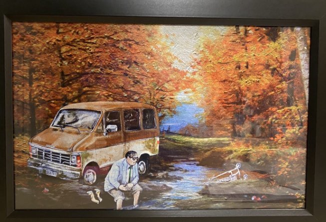 TheKennyRoda's tweet image. Thnx @TheJTurk for the Christmas present, finally got it framed &amp;amp; put up in the office!
#LiveInAVanDownByTheRiver
#MattFoley