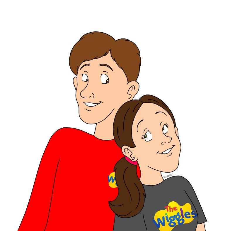 TaylorxxWolfie's tweet photo. Just vibing with Murray!❤️ (this is platonic, I promise. He has a wife and kids.) #thewiggles #murraycook #art #digitalart https://t.co/W6Rbwc3vaS