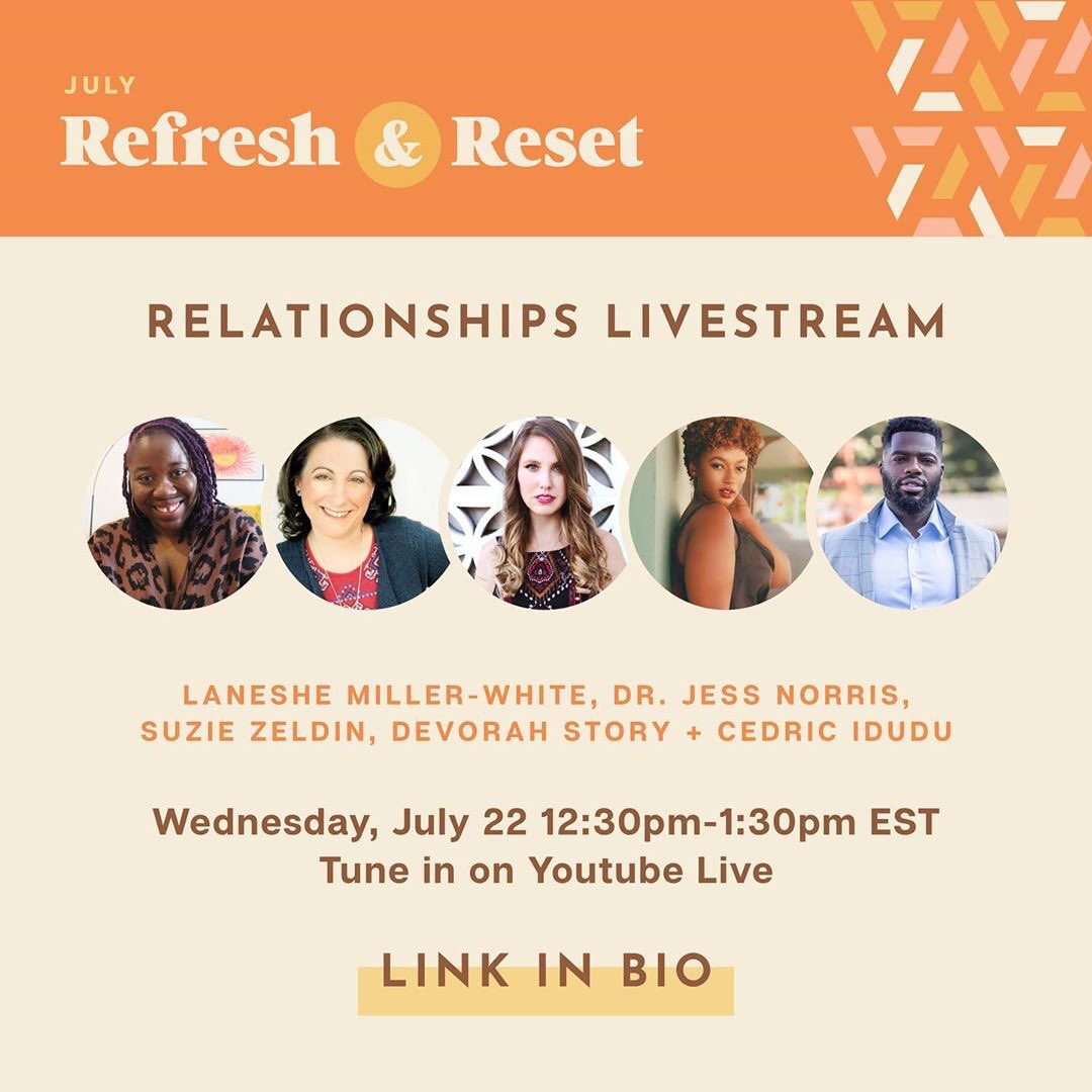 Nesheaholic's tweet image. Join me Wednesday at 12:30pm to talk about spousal relationships, parenting, and self-care as part of @JoinStrata’s July Rest &amp;amp; Reset Series! Make sure you register! eventbrite.com/e/refesh-and-r…