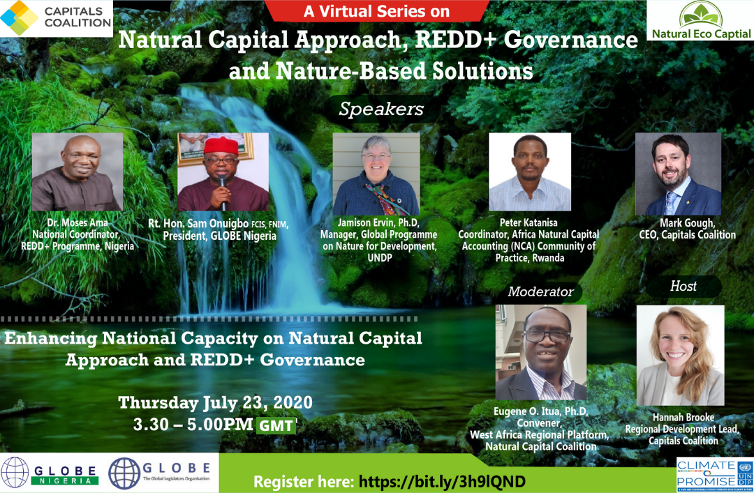 naturalecocap's tweet photo. Are you interested in capacity on Natural Capital Approach and REDD+ Governance, then register for this upcoming webinar https://t.co/75Ekeb5QOx
📅: July 23rd, 2020
⏲ 3.30 – 5.00 PM GMT
#naturalcapital
#Naturebasesolution
#greenrecovery https://t.co/DWVnijYxEx