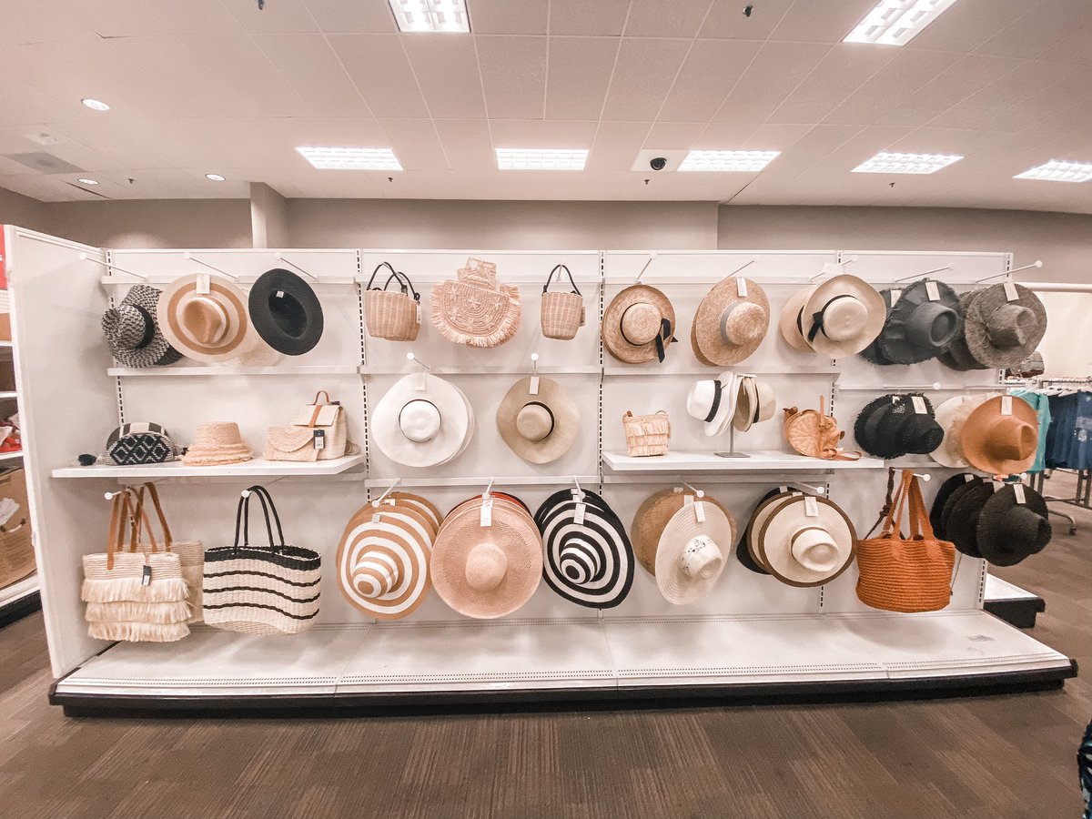 madeline_sstl's tweet photo. “Hats off” to our Accessory &amp; RTW DBO’s for filling our empty back wall behind swim with woven bags &amp; hats to help build the basket!!! 👒👜👙🎯 #T803 #joy #brandisking #targetstyle https://t.co/6EGtnXOTd0