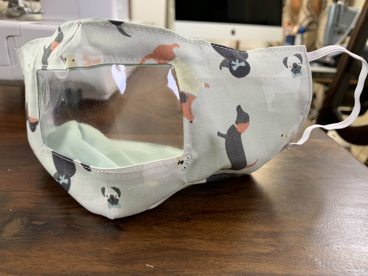 RebelGD2's tweet photo. These little woofles off to a lovely young lady who works with the elderly. They can become anxious when unable to read lips. Hopefully this will help 💖 #lipreadingmask #smallbiz #doingmybit #putalittleback #actofkindness https://t.co/pbKHjmp9RM