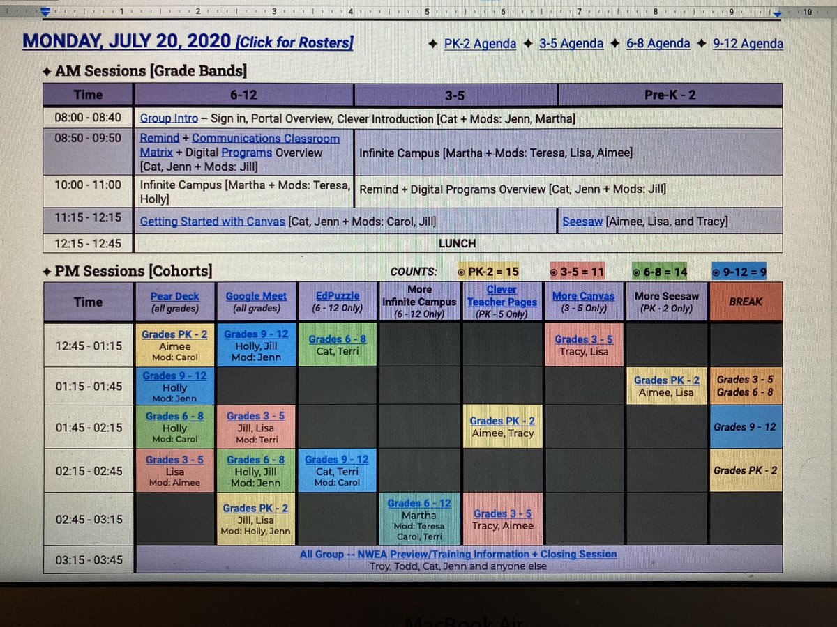 CatFlippen's tweet photo. Day 1 of 4 for @JCSchoolSystem ALL VIRTUAL New Teacher Orientarion: Digital Learning and Special Ed PL Days — Half way through the 1st day, and it’s been a big success! (WHEW! Right, @jennsaine?!)

Tomorrow is all @CanvasLMS all day 🥳 Can’t wait! #edtechchat #CanvasFam https://t.co/BURiBzYC3t