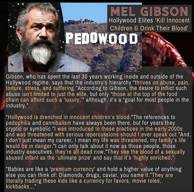 2/Hollywood convinced you that  #Braveheart was off his rockerWho else has  #Pedowood tried to convince you of, both FOR and AGAINST? On the release of the Passion of The Christ (2004) the  #Pedowood machine went into full force against MelHe started to talk ... #QAnons