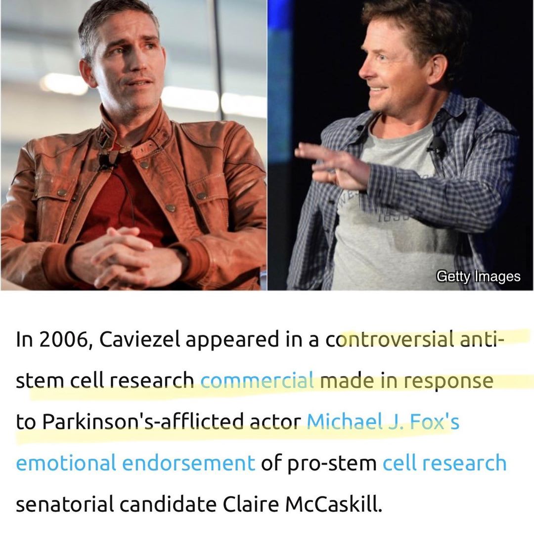 5/Actor Jim Caviezel assured the finality of his career, following the release of The Passion of the ChristInteresting. Stem Cells ... hmmm ... Harvesting? Abortions!!?Given what's dropping, and this article, it wouldn't surprise me if MJ. Fox does a Keyser Söze soon #QAnons