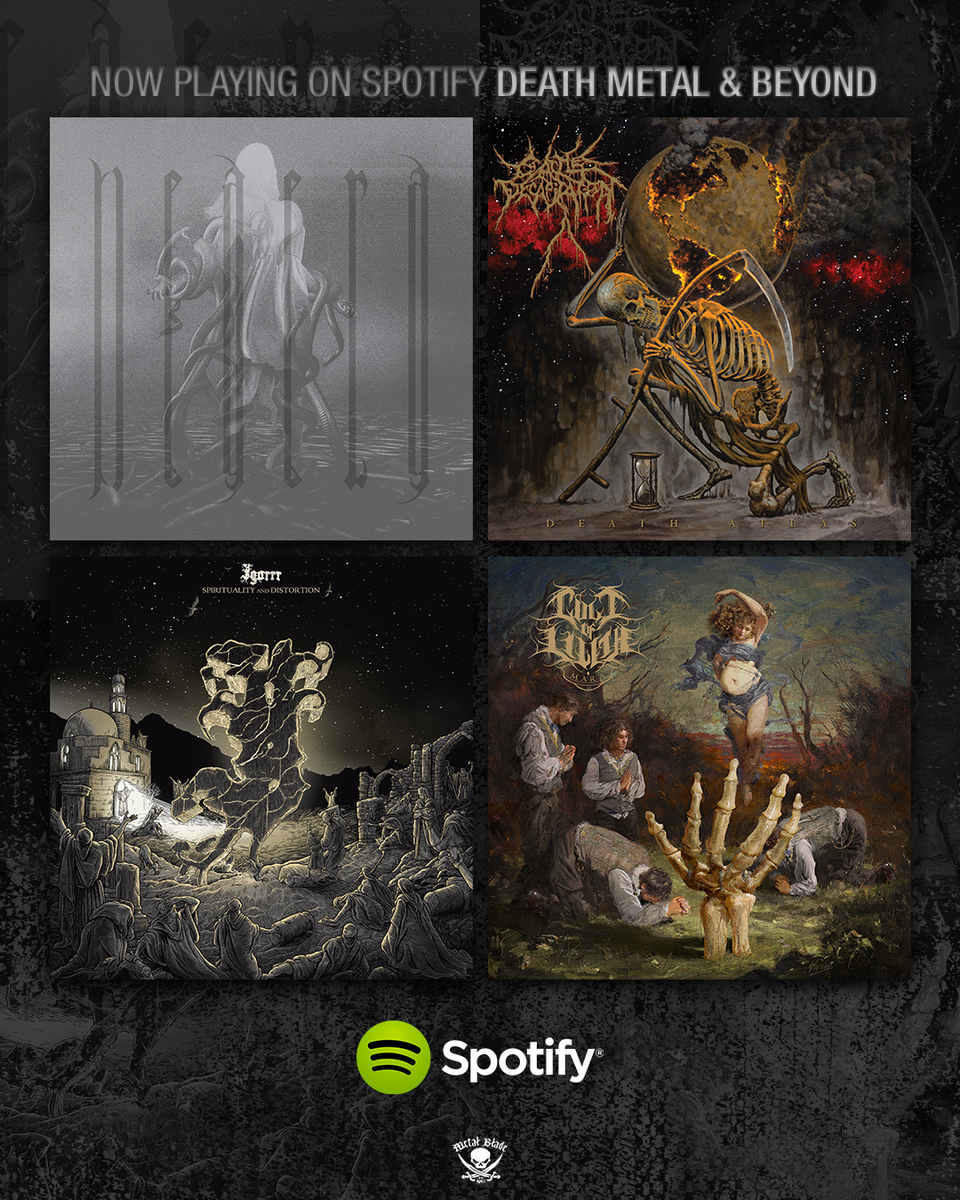 MetalBlade's tweet photo. Some of the genre's heaviest are waiting for you over on @Spotify's #DeathMetalandBeyond #playlist! Featuring tracks from #Neaera, @cattledecap, @IgorrrBarrroque
and @CultofLilith!
๐ต: https://t.co/OSwEuW7ijW https://t.co/ZUl57nq2hi