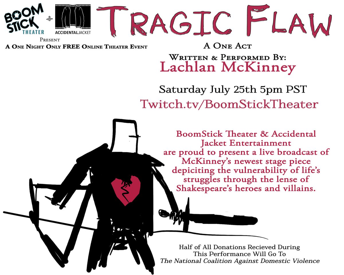 We’re live on #twitch this Sat 5pm PST with a livestream of some awesome #quarantinetheater brought to you with @TheOfficialAJE Join Us!