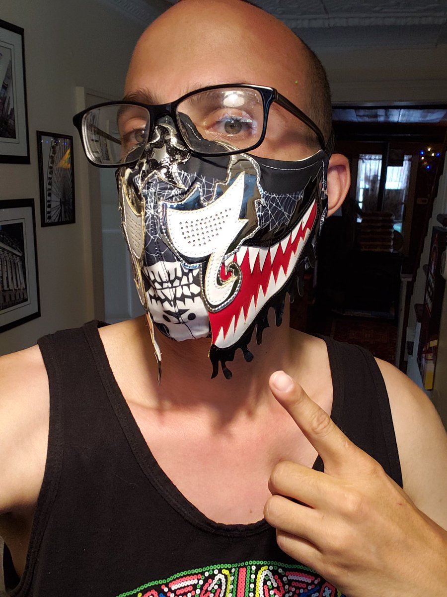 Venom Inspired Pentagon Jr face masks from lucha-masks.com is amazing, definitely my new favorite mask! #luchamasks #PentagonJr #Venom