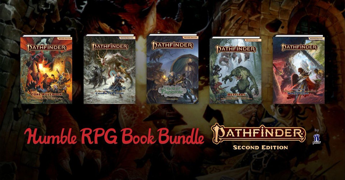 GeekTyrant's tweet image. The PATHFINDER SECOND EDITION Humble Bundle Is a Steal of a Deal

Link: geektyrant.com/news/the-pathf…