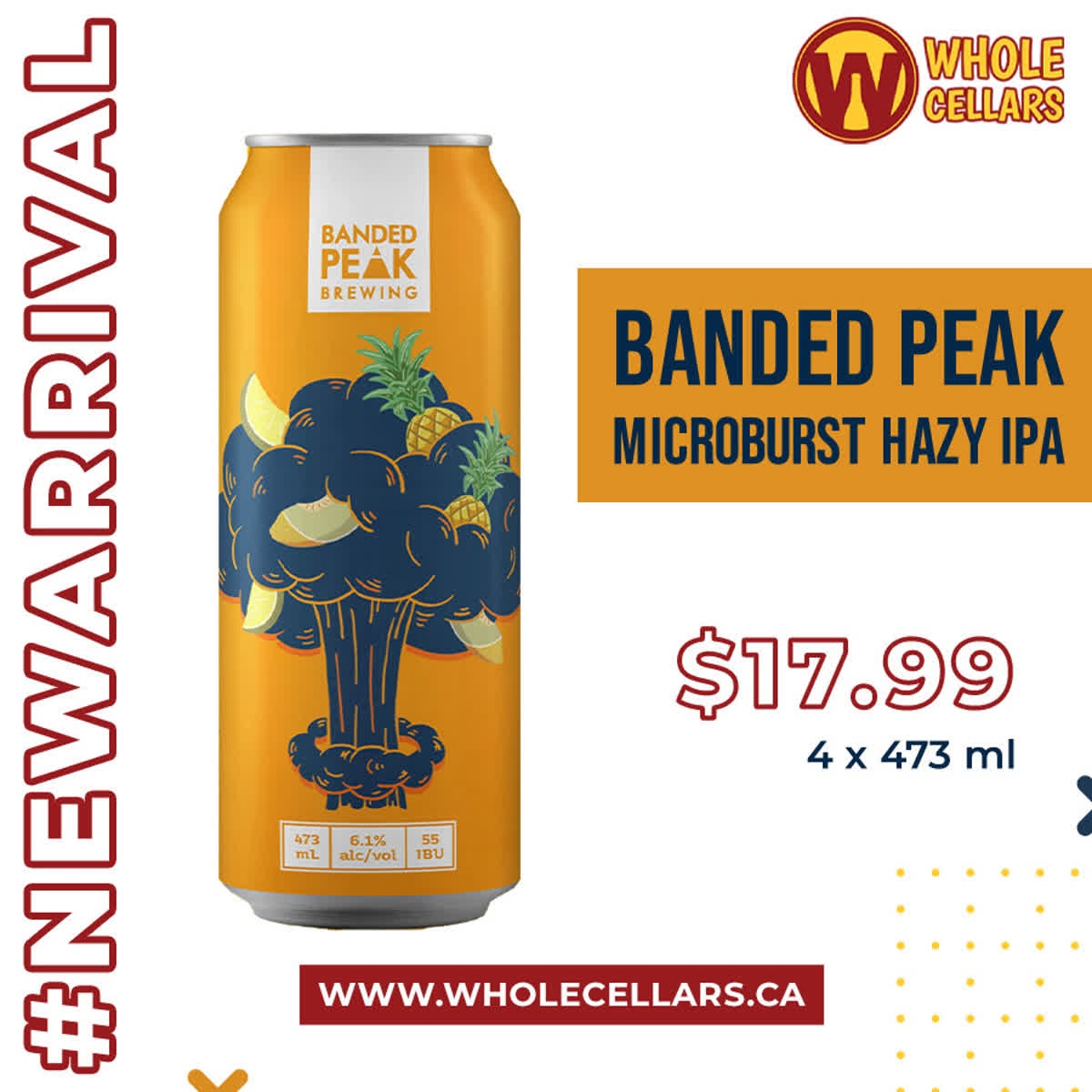 Wholecellars's tweet photo. A Microburst is an intense small-scale downdraft produced by a thunderstorm. With the help of science, we have created a new iteration of a microburst.

https://t.co/2dYLWFd5Ii

#yyclocal #yyc #calgary #bandedpeak #craftbeer https://t.co/0rMSVnmgTu