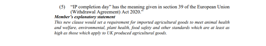 MPs have voted against New Clause 11, with 337 votes to 251.The New Clause relates to imported agricultural goods.