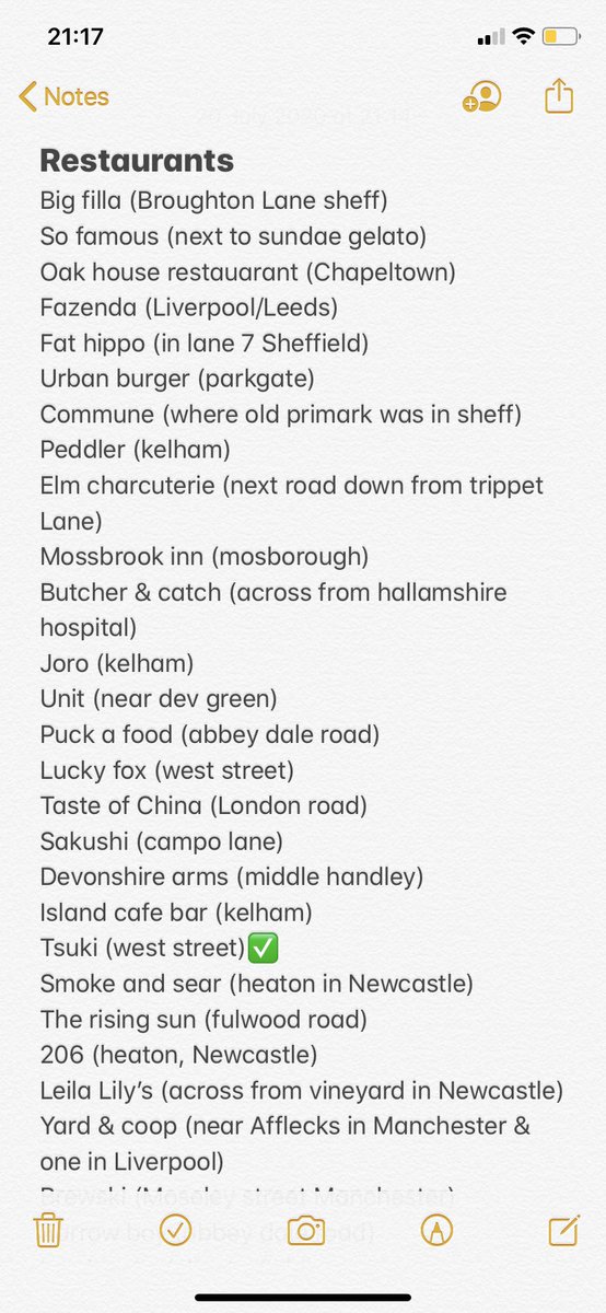 charl_sabina's tweet photo. Made a note of some sexy looking independent restaurants to try now we’ve all been released in the wild again. Thought I’d share for anyone struggling for ideas!! (Mostly S Yorks. But some in Newcastle &amp; Liverpool too) https://t.co/xjJfw7znyx