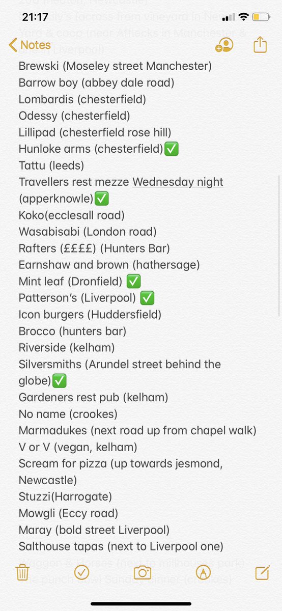charl_sabina's tweet photo. Made a note of some sexy looking independent restaurants to try now we’ve all been released in the wild again. Thought I’d share for anyone struggling for ideas!! (Mostly S Yorks. But some in Newcastle &amp; Liverpool too) https://t.co/xjJfw7znyx