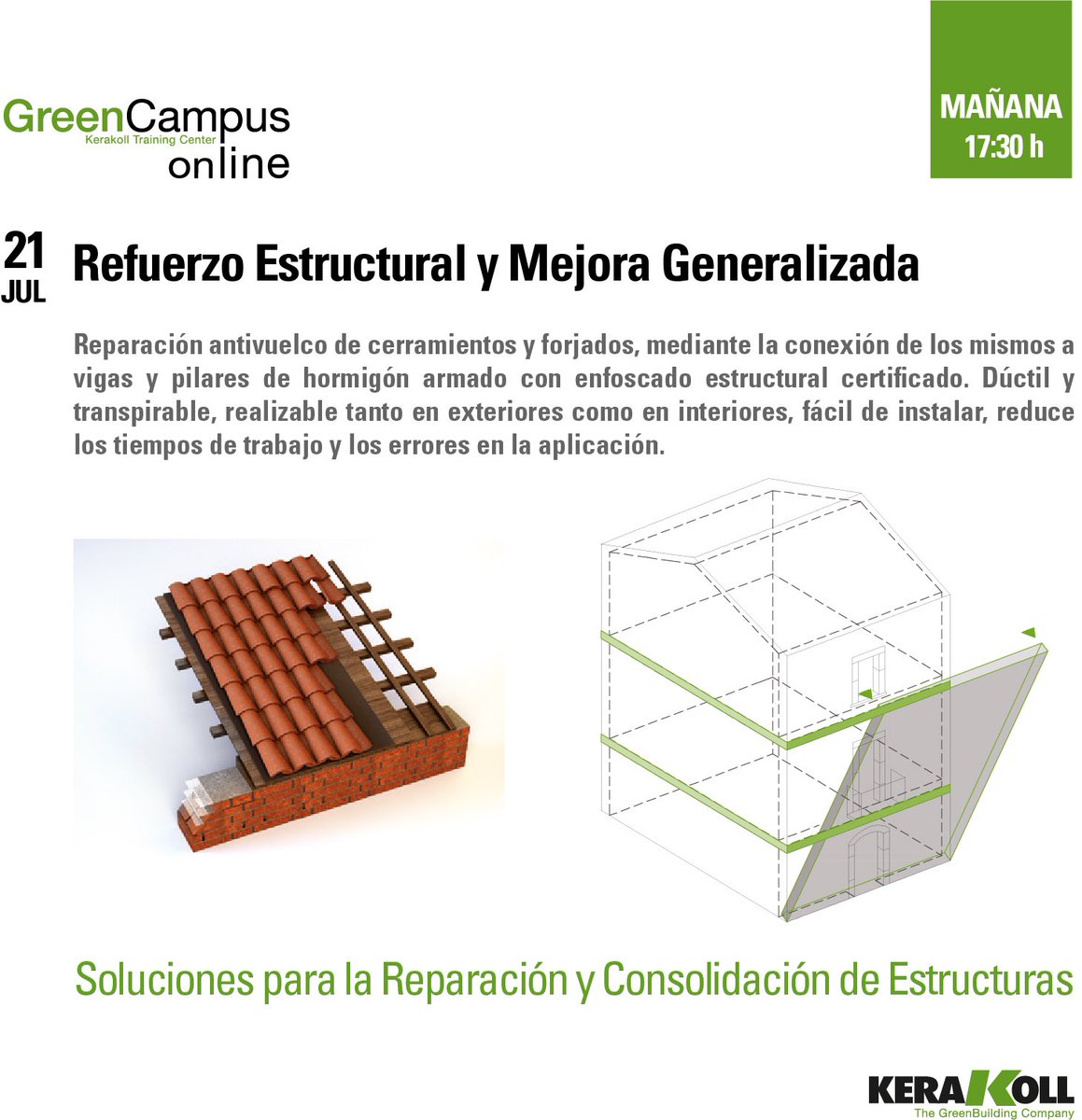 Mañana, cerramos el 1er ciclo  formativo de "Refuerzo Estructural"
 
Sesión programada para el 16 de julio que finalmente se realizará mañana 21.

"Refuerzo Estructural y Mejora Generalizada"

INSCRIBITE: attendee.gotowebinar.com/register/14720…

#greenbuilding #refuerzoestructural #kerakollgroup