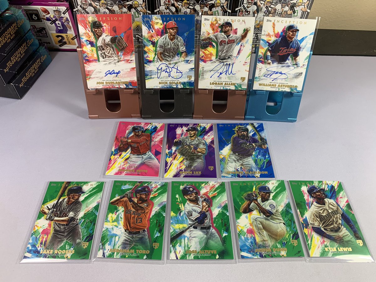 RipReadySports's tweet photo. ๐คฉ Lots of color from last nightโs break of 2020 @Topps Inception!
#Topps #Inception #MLB #Baseball #RipReady https://t.co/iFqs5YHHE2