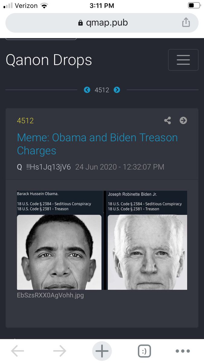 Here are the images from Q drops 4508 & 4512.  #Qanon post 4508: /read/4508Q post 4512: /read/4512Check the dates on both drops & tweets. Q says everything has meaning. This is definitely not consistent w his style.  #WWG1WGA  #ObamaBidenGate  #Qdrop