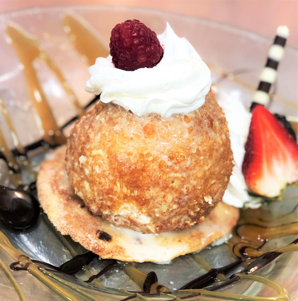 bailiwicklv's tweet photo. Have you tried our Fried Ice Cream?   It's great for sharing but you won't want too!   #NationalIceCreamMonth #Bailiwick at @orleanscasino https://t.co/mcJu4AtMi8