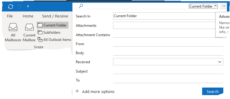 BradEdgeworth's tweet photo. @Microsoft @Office what were you thinking when you moved the @Outlook search bar to the top?   Where is the option to place it back to the location it was before you made it worst?

This isn't #InternetExploder &amp; Not the way I search! https://t.co/BZNdu4uJyV