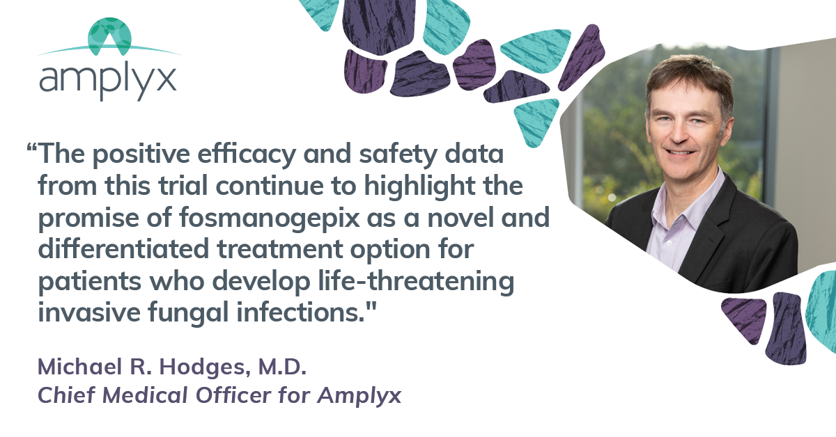 We're pleased to announce positive top-line data following the completion of our Phase 2 clinical trial of #Fosmanogepix, a novel antifungal therapy in development for patients with invasive fungal infections. Learn more: amplyx.com/amplyx-announc…