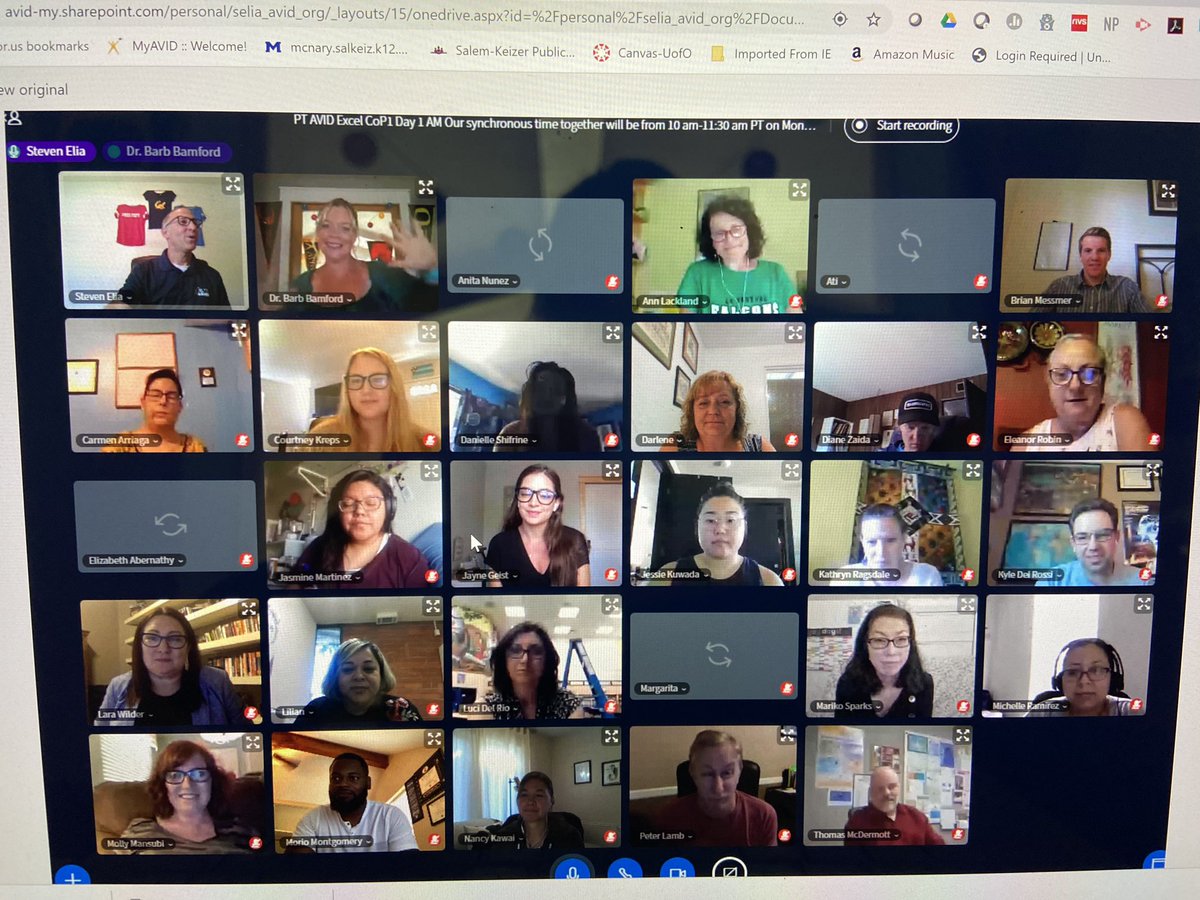SalemKeizerAVID's tweet photo. Can you build community online?! Yes we can—especially with these learning leaders in #AVIDExcel #AVIDDigitalXP Their 💙💛commitment💙💛 to fully engaging so they can do the same with their students in the fall is aMaZiNg!!! #BetterTogether @AVIDOregon https://t.co/CEtU1LTRBc