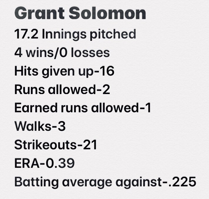 kid put up some crazy good numbers against good teams this summer. rest easy Grant. words can’t explain how much you’ll be missed.
