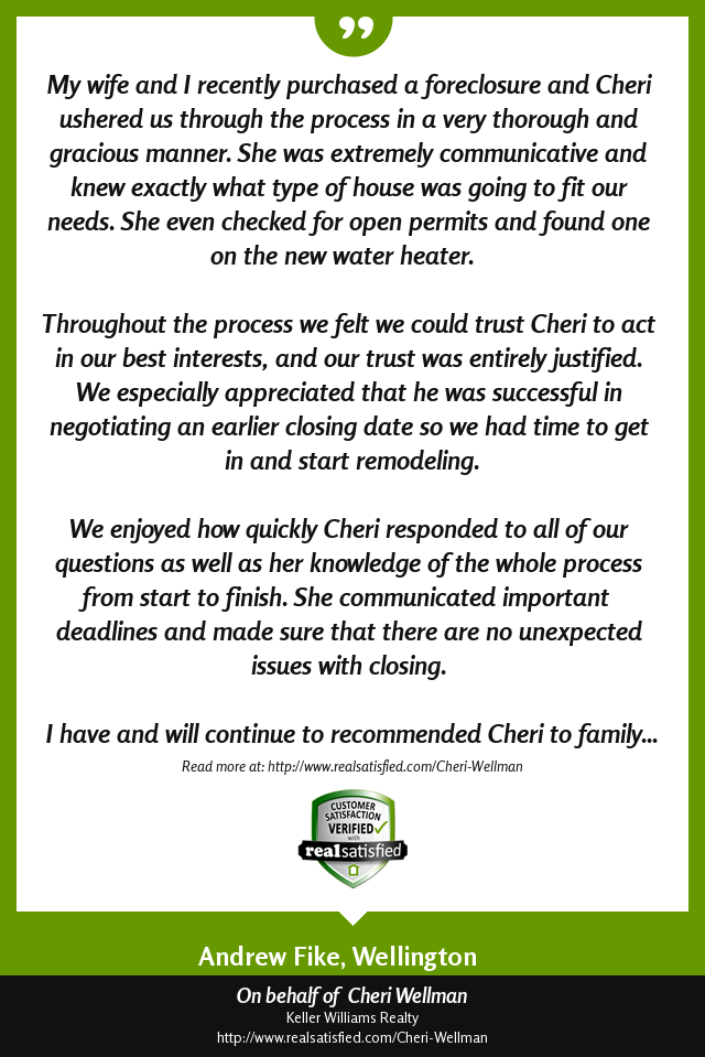 cheriwellman's tweet photo. If my client is happy, then I’ve done my job. https://t.co/JfJGQGR1ME via @realsatisfied https://t.co/Sjp5m2Th2R
