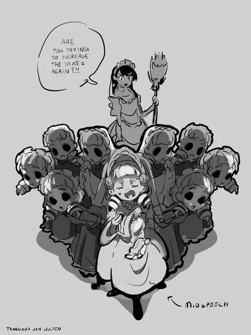 I call this concept „My tiny Feudal Lord can't possibly be this terrible at her job", in which a single maid has to save her country from their Feudal Lord and her 20 clones bad decisions. 