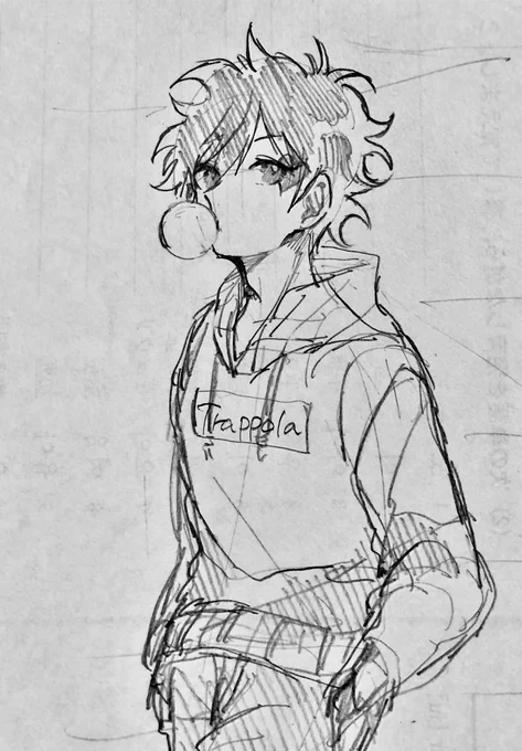 授業中とかもくり中とかに描いたヤ〜〜〜〜ツをあげてすごい速筆に見せかける見てほらイケメソ 