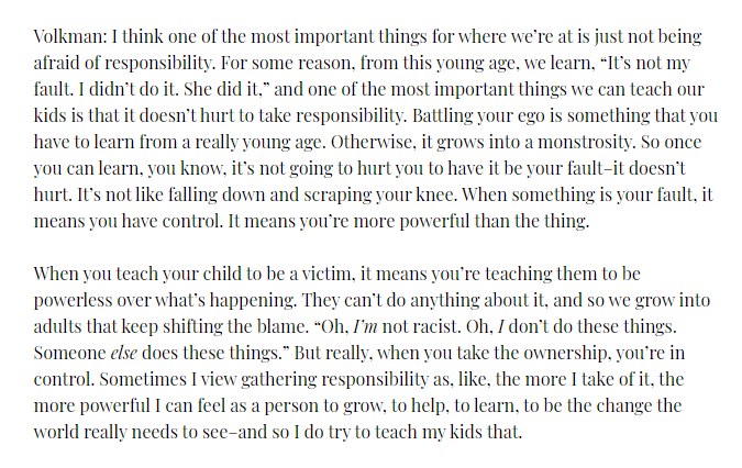 From our recent interview on her new album with @thenameistwo, here's Aja Volkman (<a href="/RealAjaVolkman/">Aja Volkman</a>) on teaching responsibility and being the change the world needs to see. 

Read our full conversation here: bit.ly/TASE-TWO