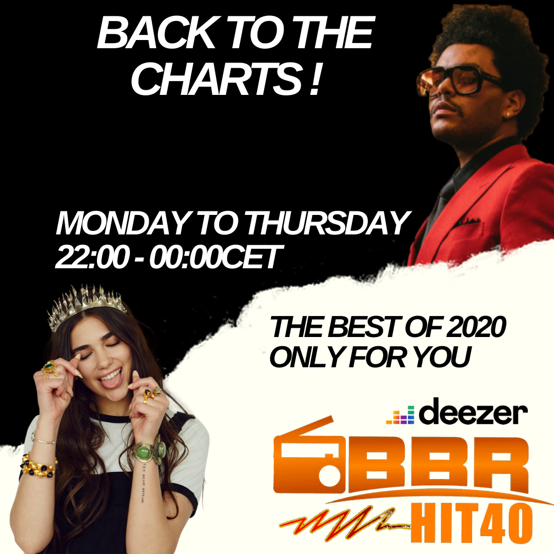 BBRHIT40's tweet photo. 22:00 - 00:00 #BackToTheCharts @BBRHIT40 #CotedAzurFrance #Cannes #Antibes #SophiaAntipolis avec des titres #top40 inédits . A suivre @theweeknd #saveyourtears les niçois d'@Prodiga81283581 #lafami et @JuiceWorlddd @marshmellomusic #comeandgo.
Stay Tuned And Get Connected https://t.co/9pRzfpNfyV
