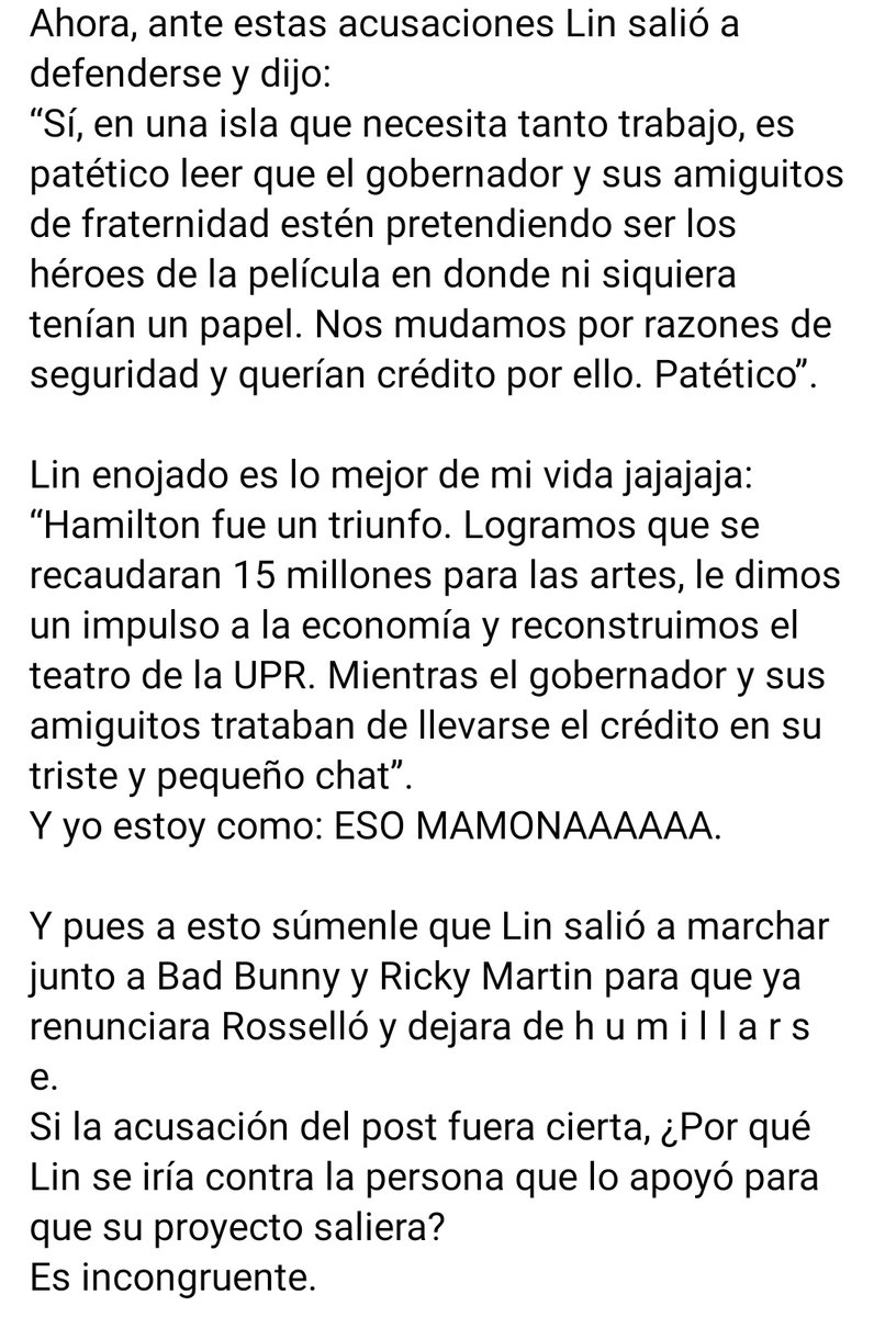 Aqui el thread sobre PROMESA y la difamación hacia Lin
