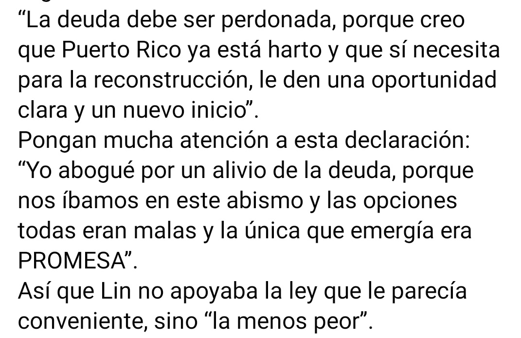 Aqui el thread sobre PROMESA y la difamación hacia Lin